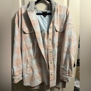 BDG Flannel Hooded Shirt